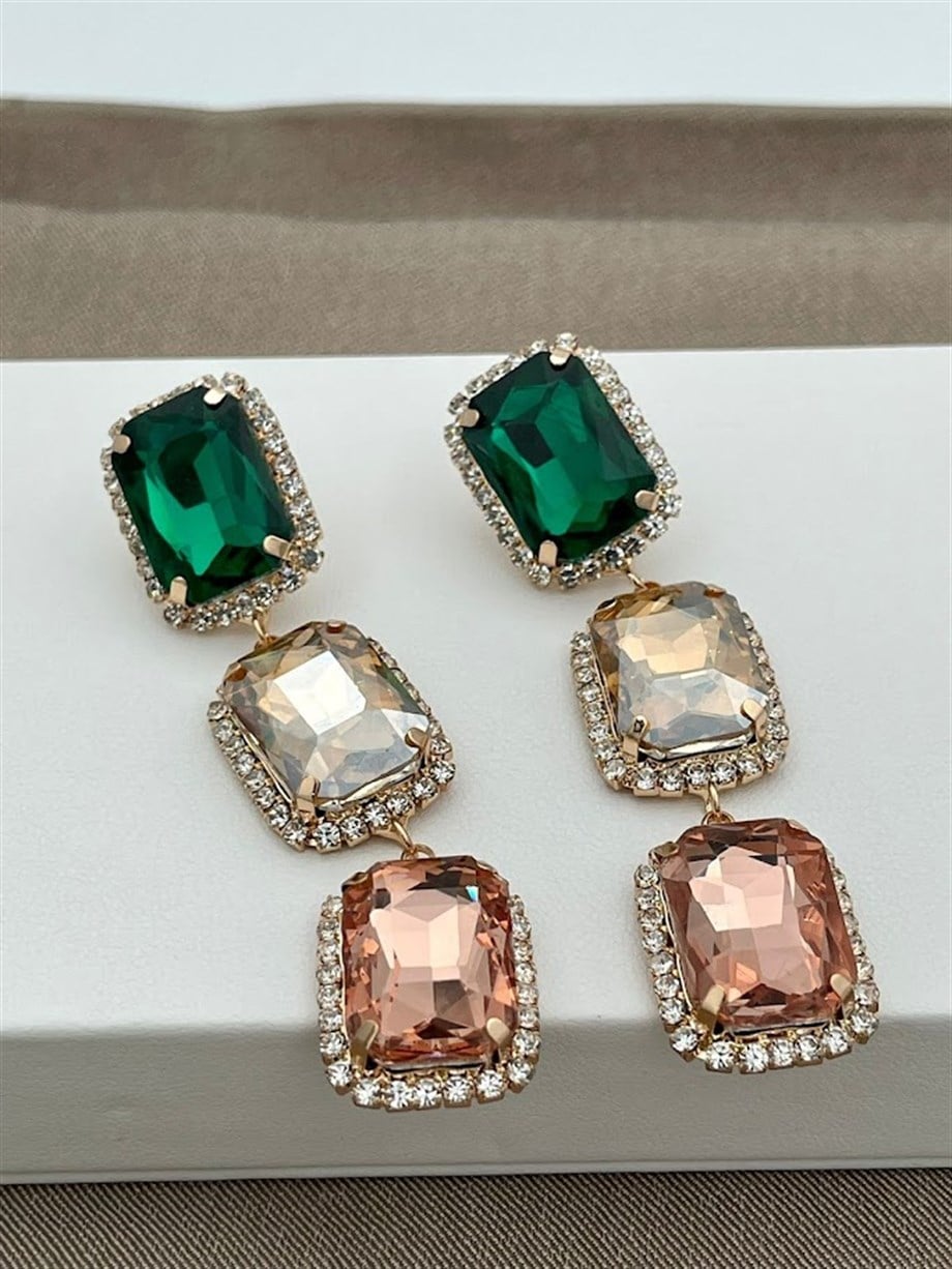 RENKLİ TAŞLI KÜPE