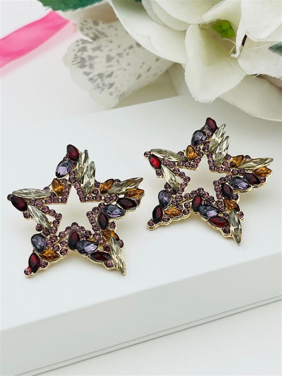 RENKLİ TAŞLI KÜPE