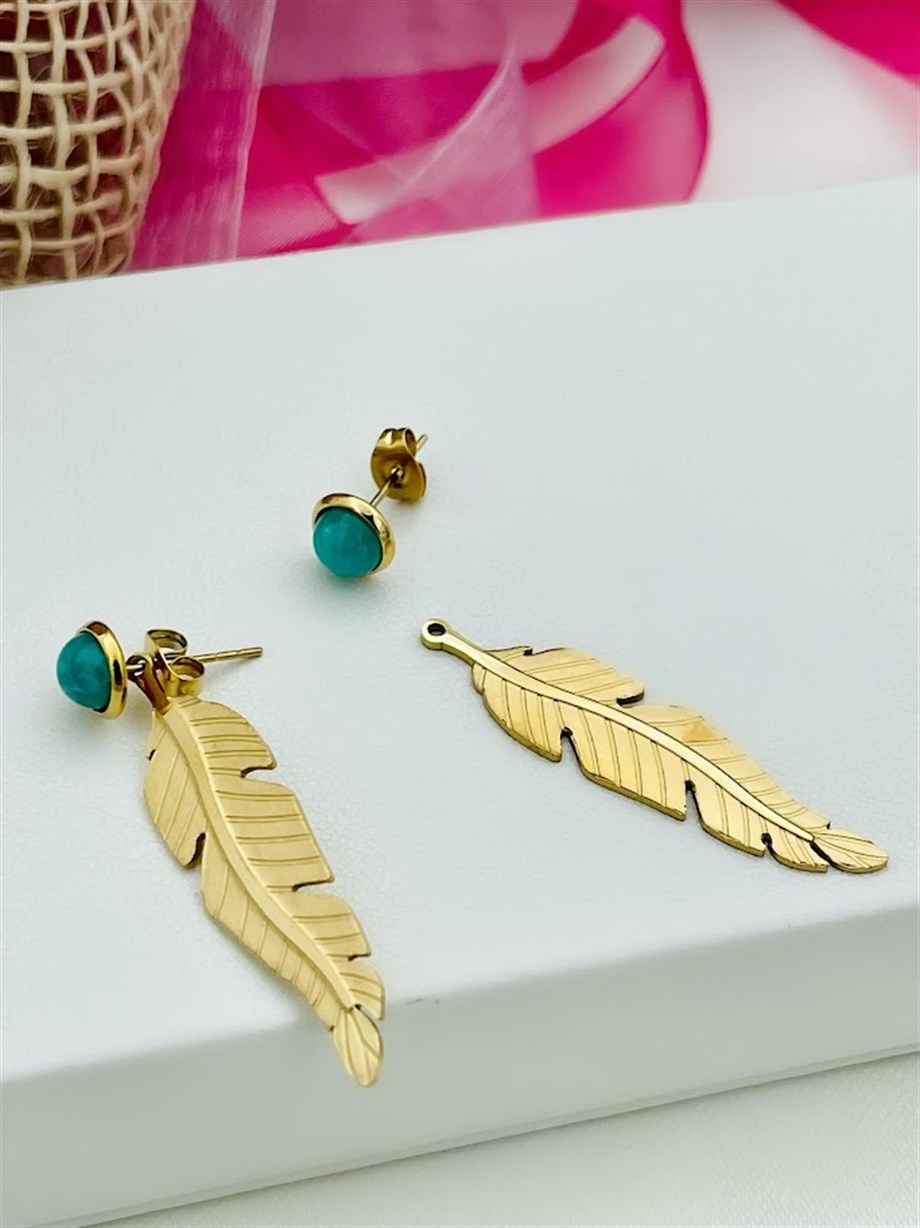 YAPRAK MODEL ÇELİK KÜPE