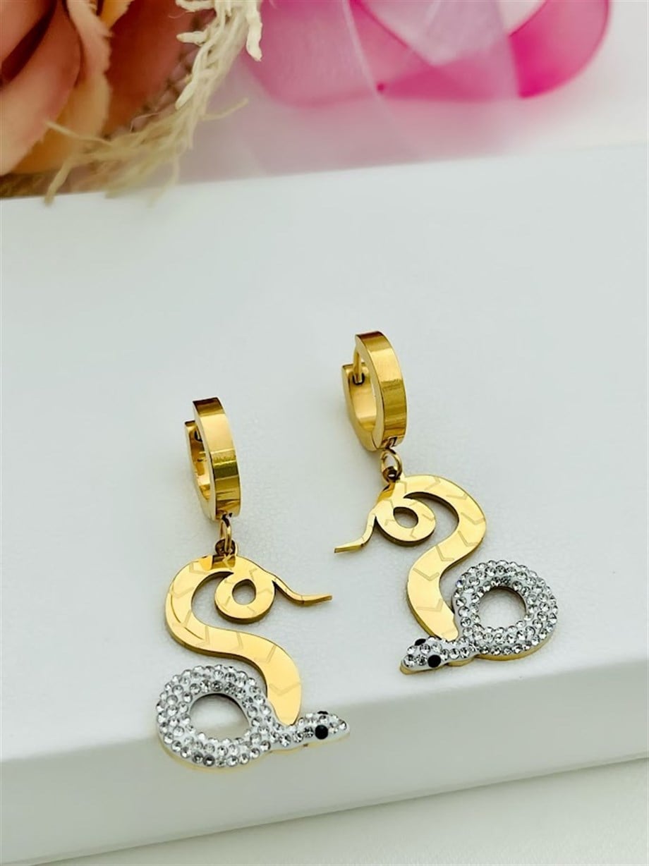 YILAN MODEL ÇELİK KÜPE