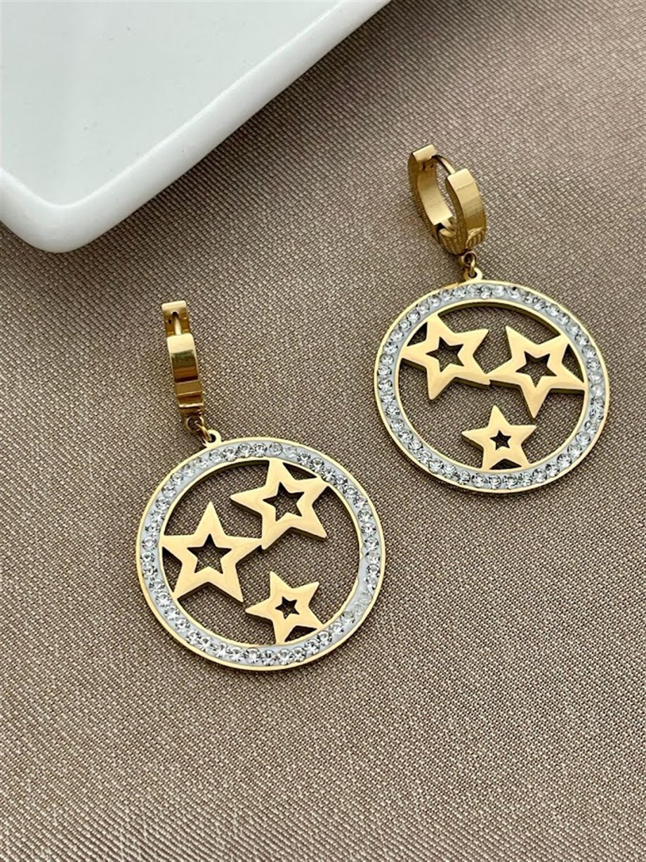 YILDIZ MODEL ÇELİK HALKA KÜPE