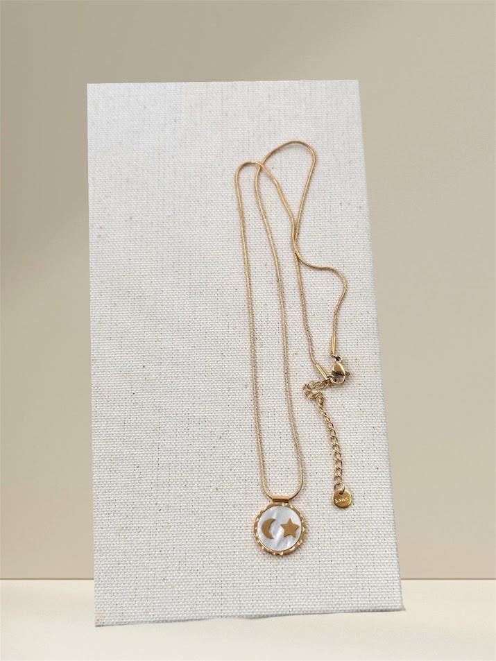 AY YILDIZ ÇELİK KOLYE