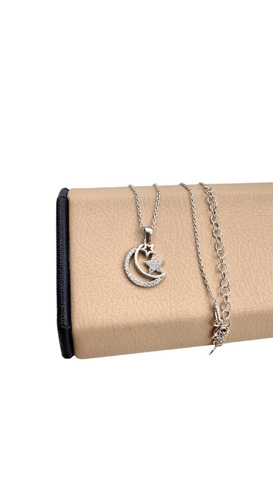 AYYILDIZ MODEL GÜMÜŞ KOLYE