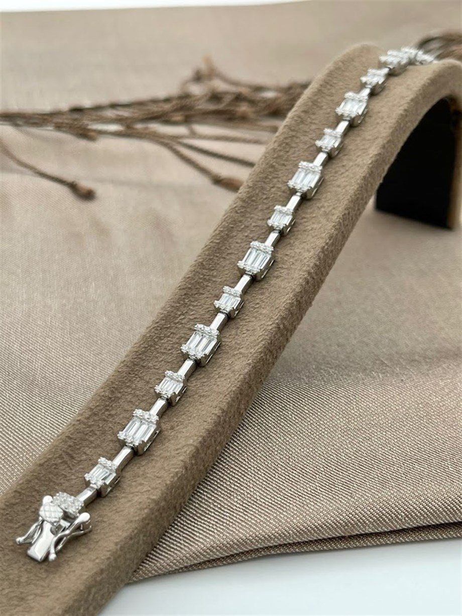 BAGET TAŞ GÜMÜŞ BİLEKLİK