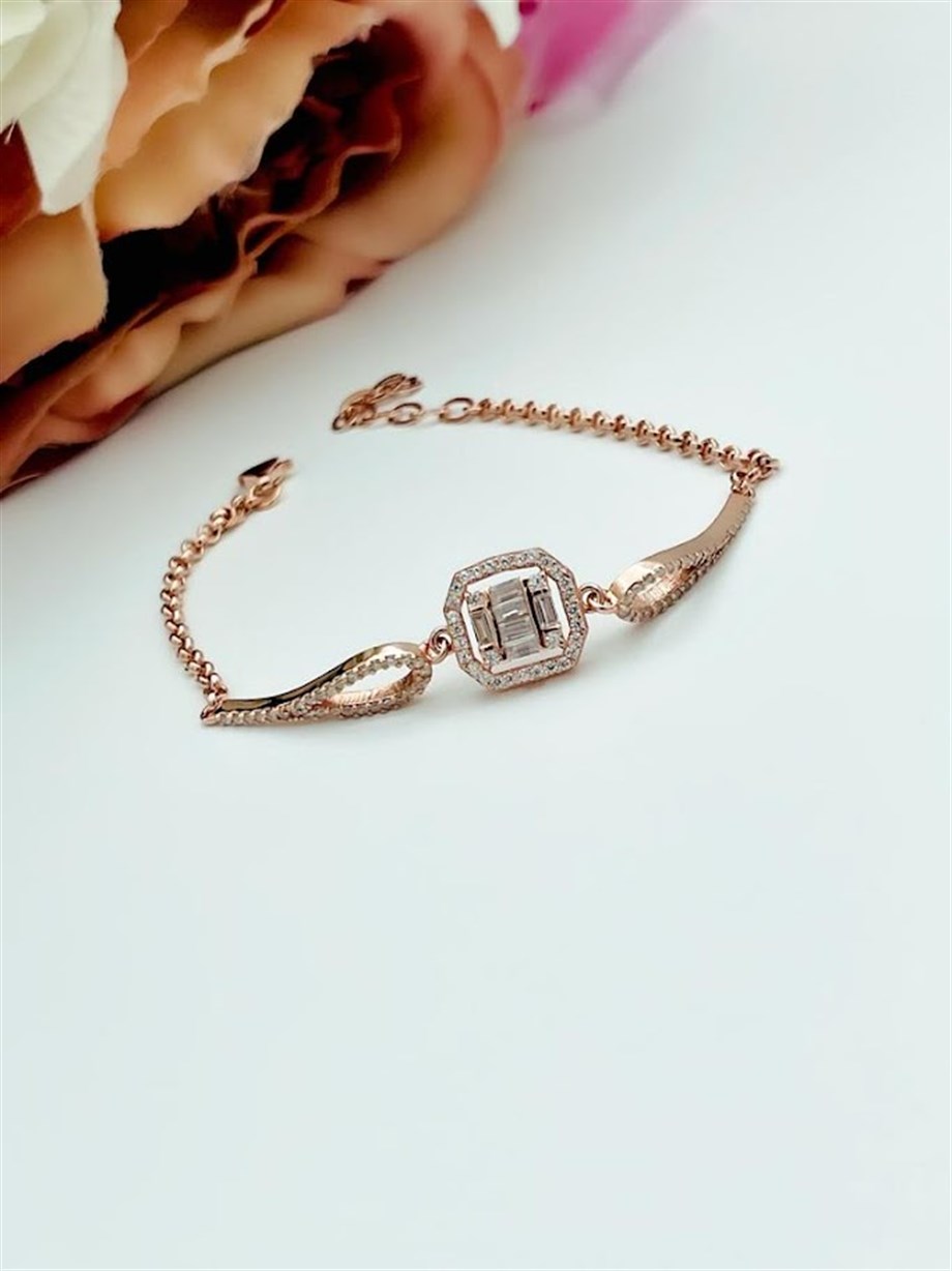 BAGET TAŞ GÜMÜŞ BİLEKLİK