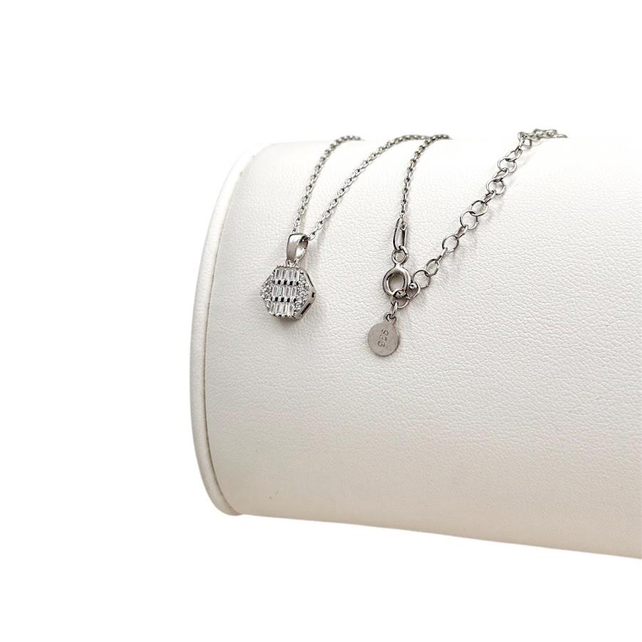 BAGET TAŞ GÜMÜŞ KOLYE