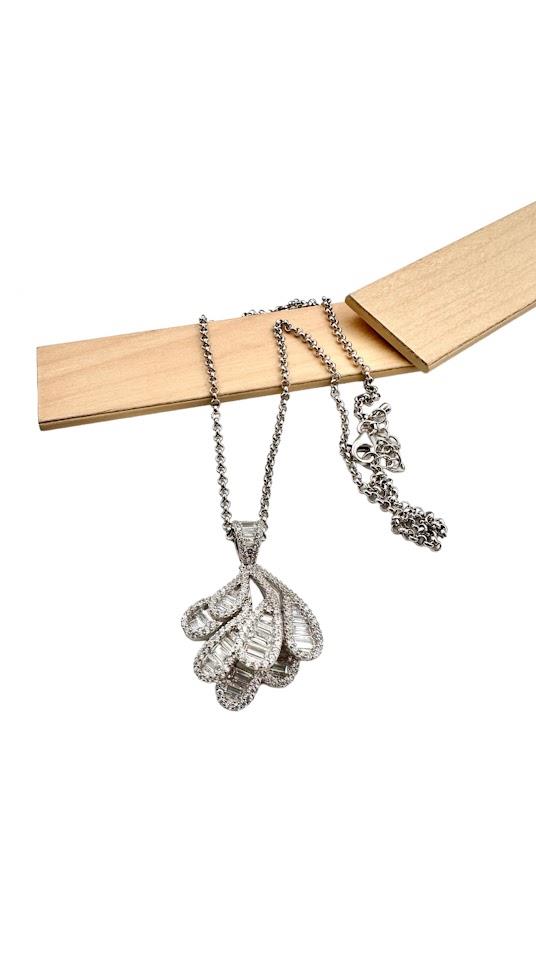 BAGET TAŞ GÜMÜŞ KOLYE