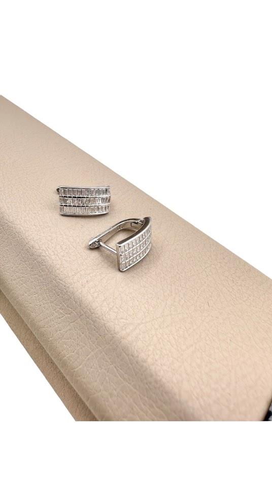 BAGET TAŞ GÜMÜŞ KÜPE