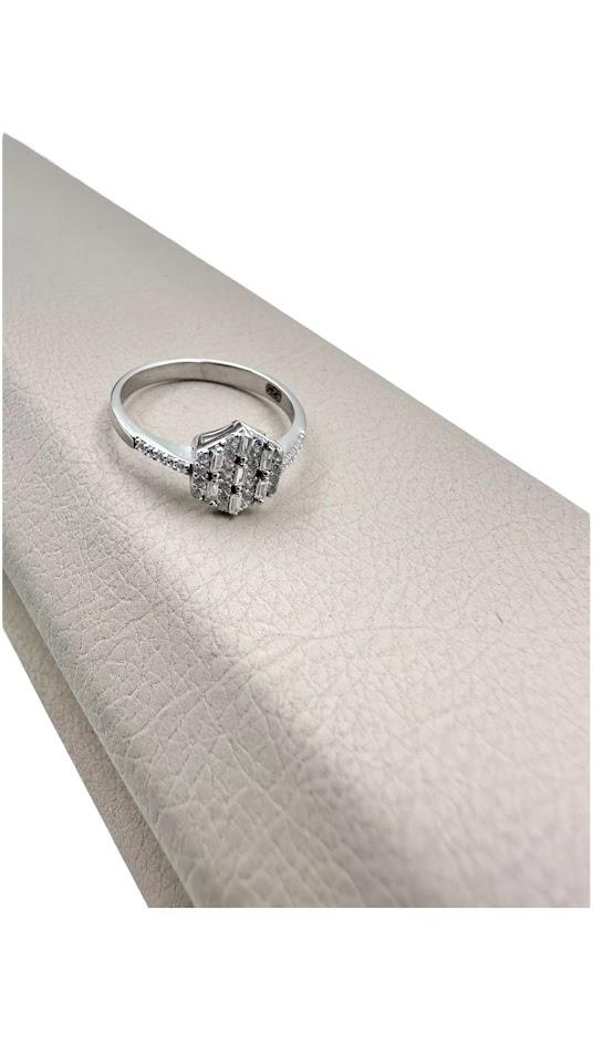 BAGET TAŞ GÜMÜŞ YÜZÜK