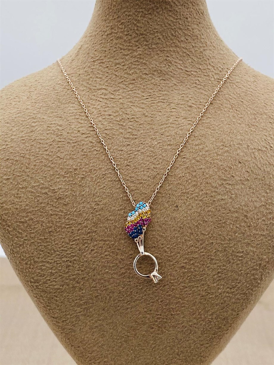 BALON GÜMÜŞ KOLYE