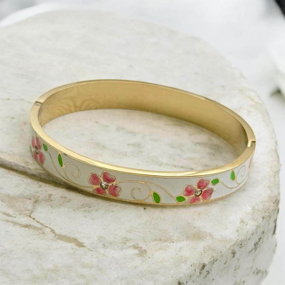 ÇİÇEK MODEL ÇELİK BİLEZİK