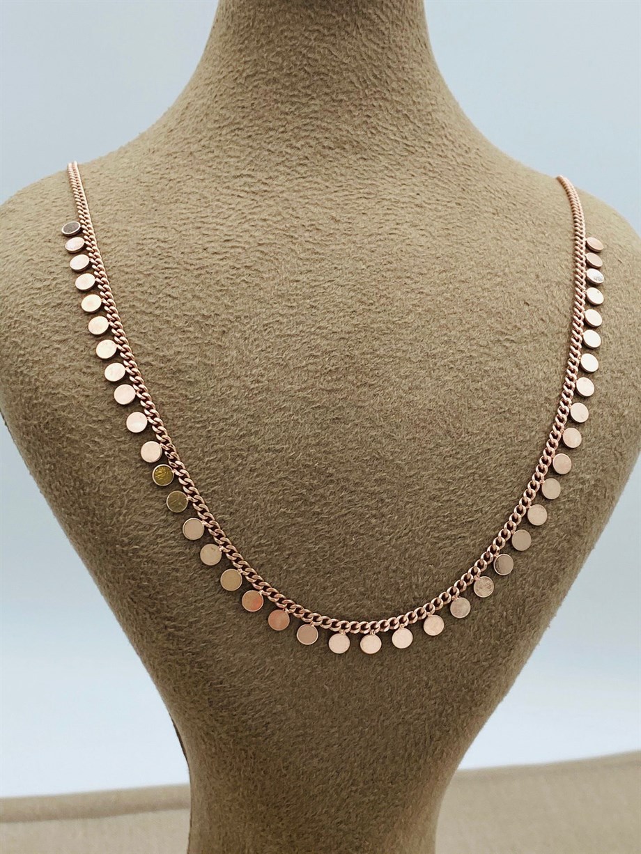 ÇOKLU PULLU GÜMÜŞ KOLYE