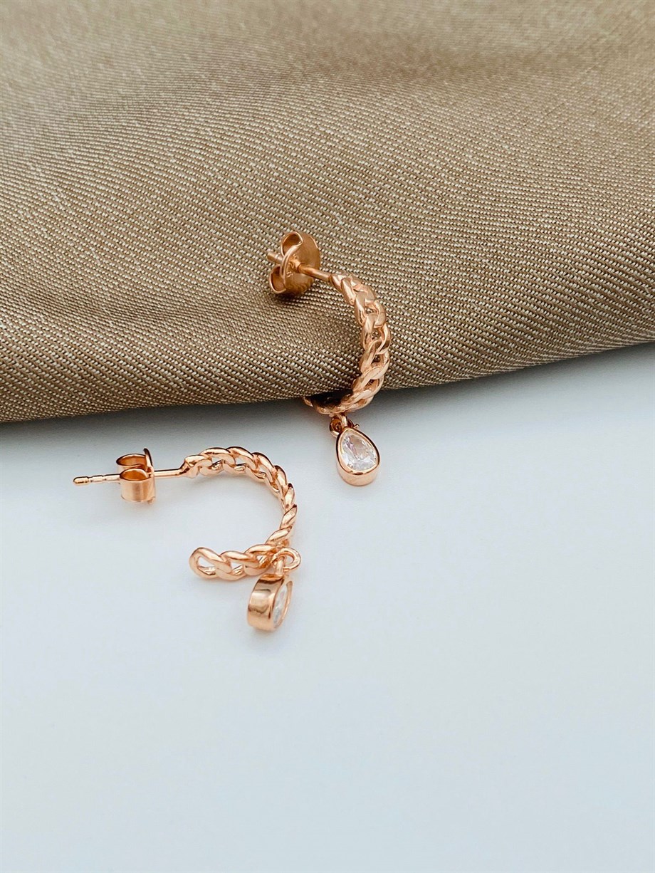 DAMLA MODEL GÜMÜŞ HALKA KÜPE