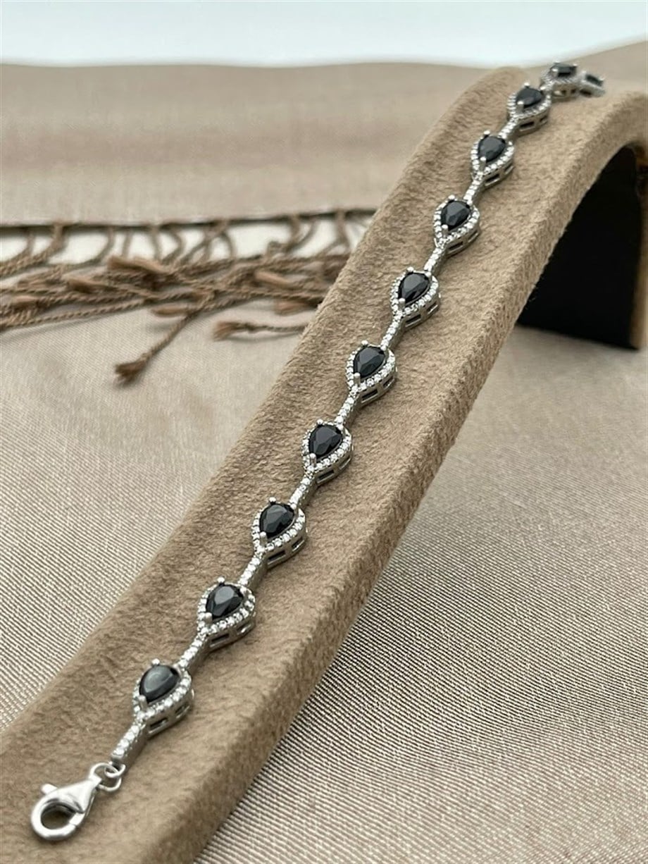 DAMLA MODEL TAŞLI GÜMÜŞ BİLEKLİK
