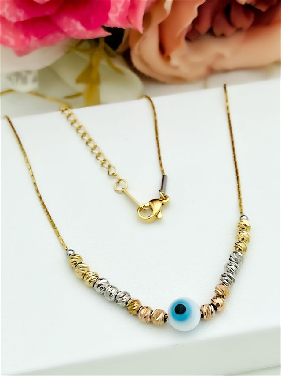 DORİKA TOP ÇELİK KOLYE