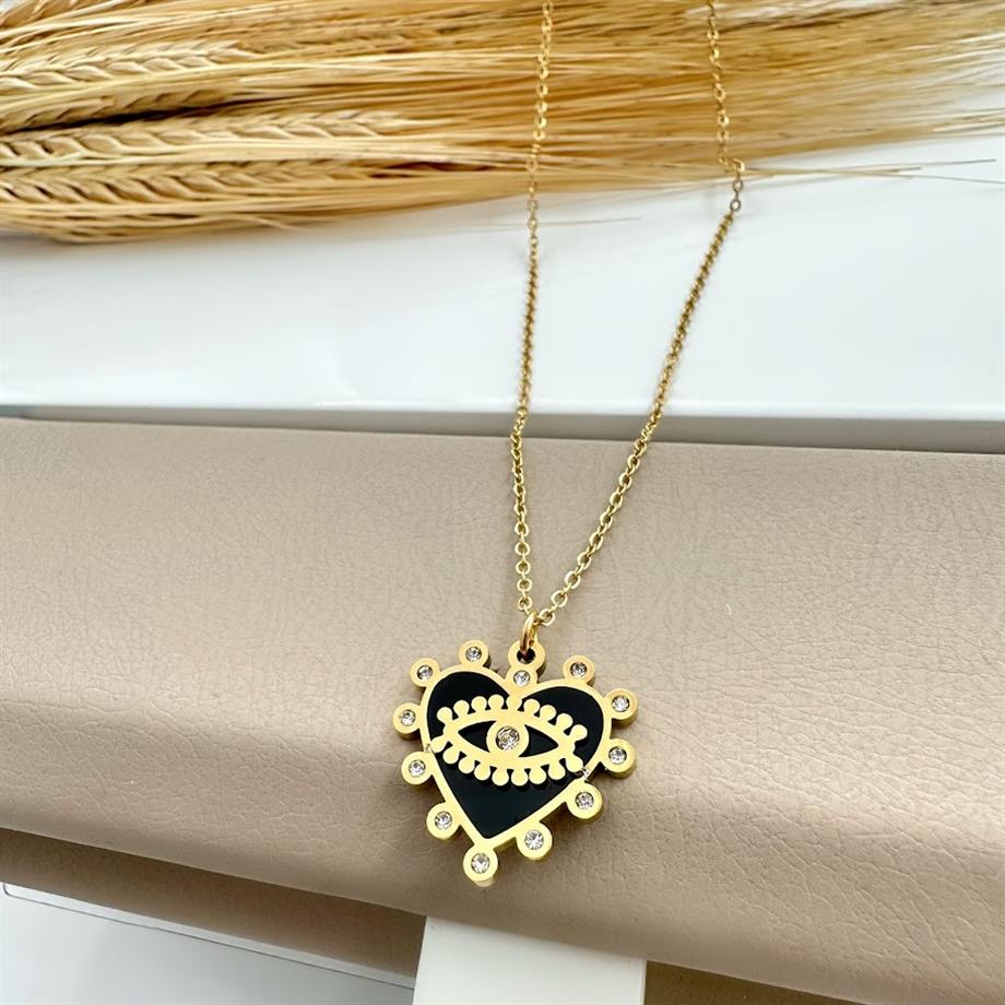 GÖZ MODEL ÇELİK KOLYE