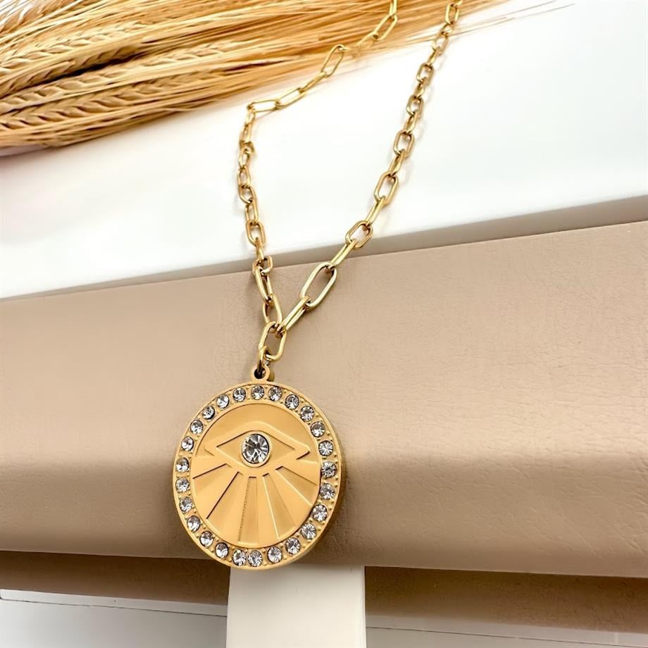 GÖZ MODEL ÇELİK KOLYE