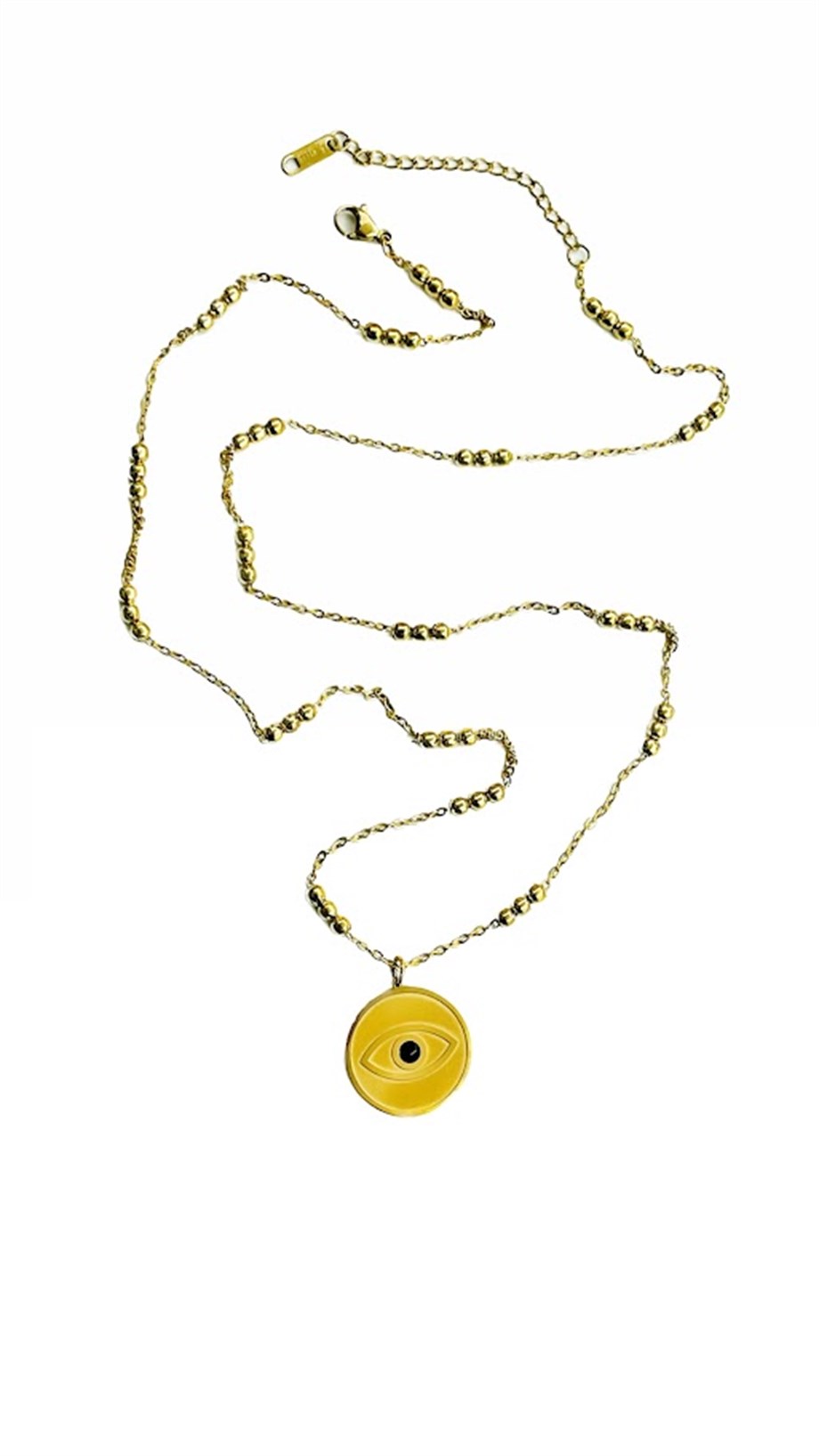 GÖZ MODEL ÇELİK KOLYE