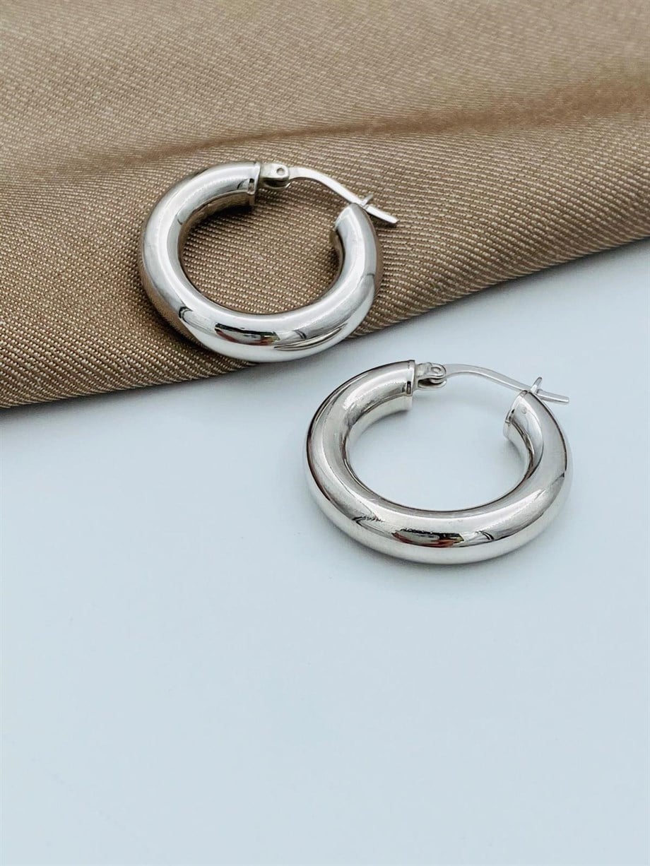 GÜMÜŞ HALKA KÜPE