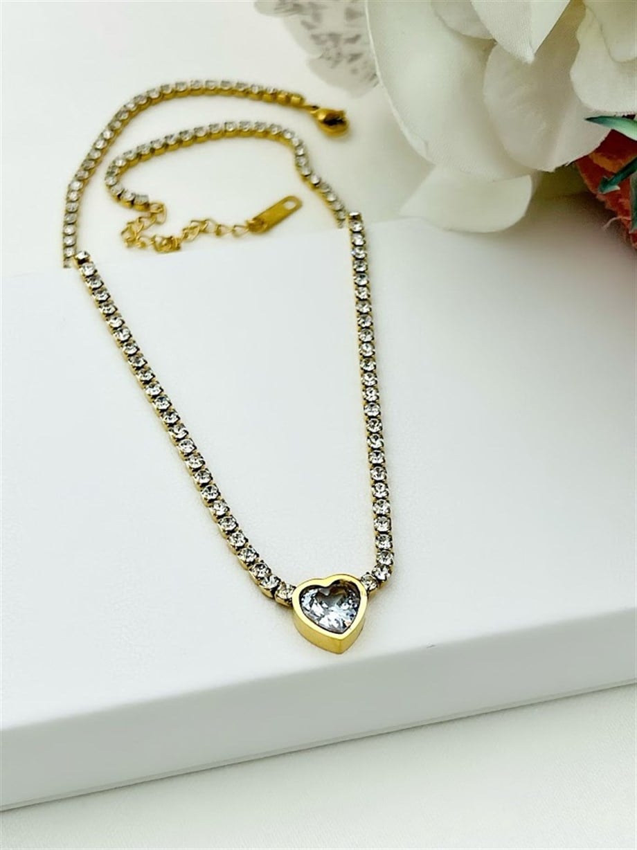 KALP MODEL ÇELİK KOLYE