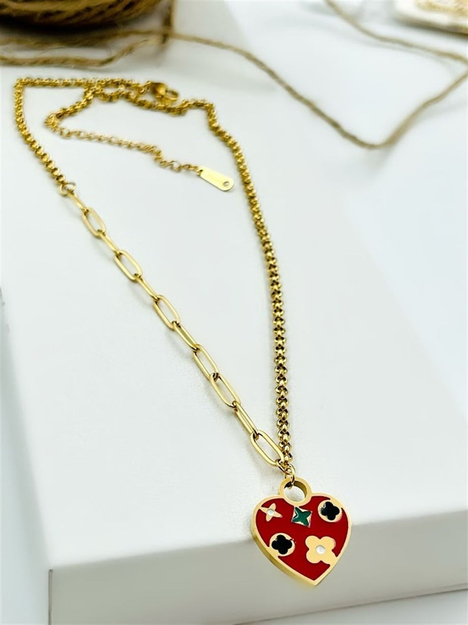 KALP MODEL ÇELİK KOLYE