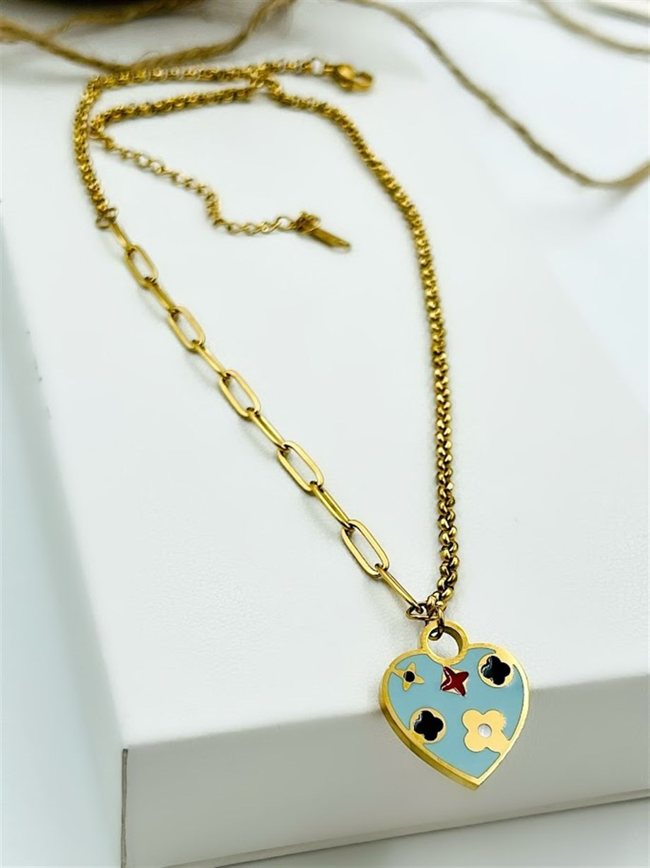 KALP MODEL ÇELİK KOLYE