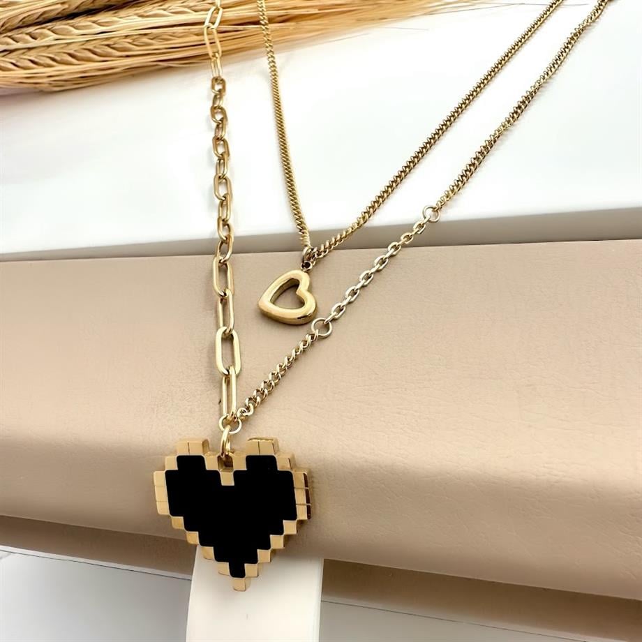 KALP MODEL ÇELİK KOLYE