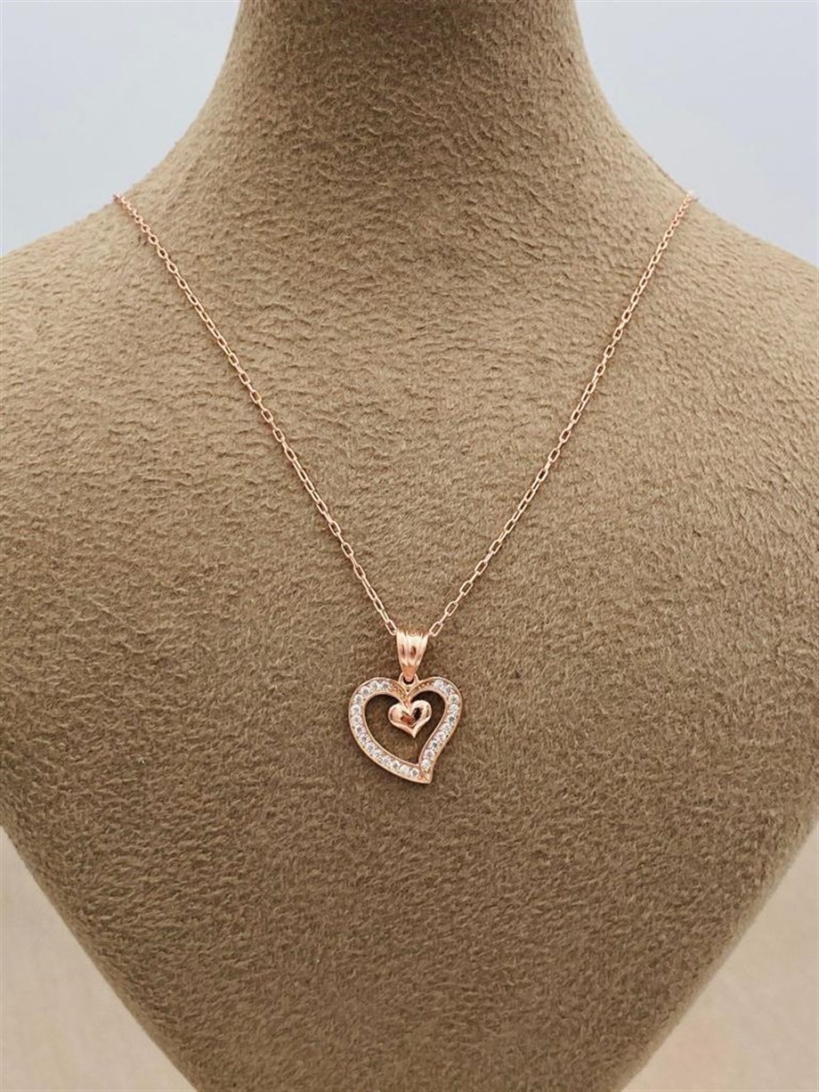 KALPLİ GÜMÜŞ KOLYE