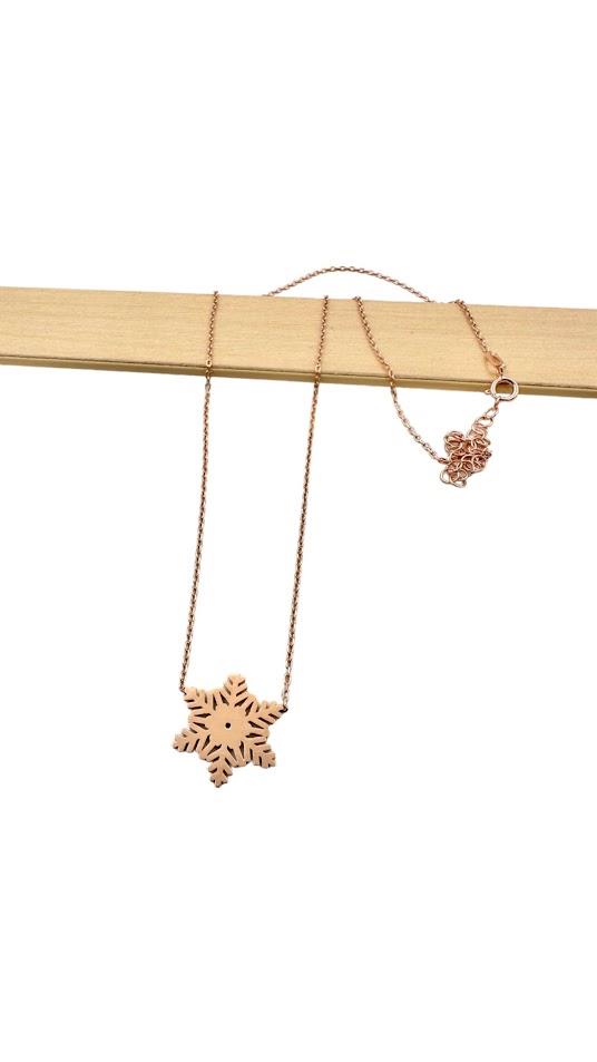 KAR TANESİ GÜMÜŞ KOLYE