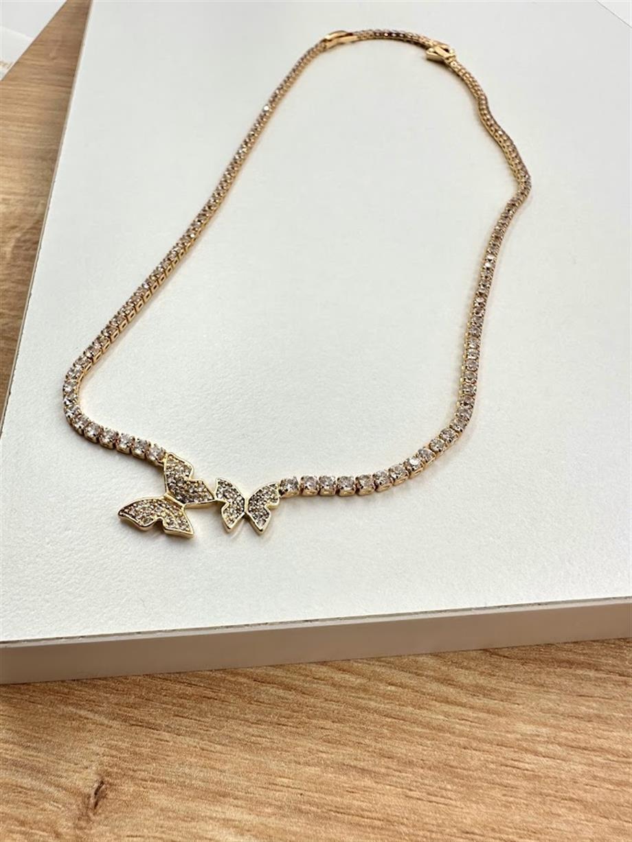 KELEBEK MODEL ÇELİK KOLYE