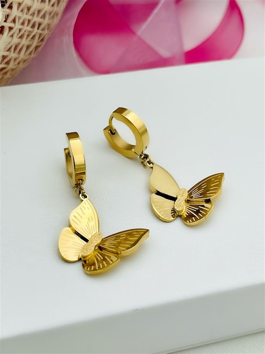 KELEBEK MODEL ÇELİK KÜPE