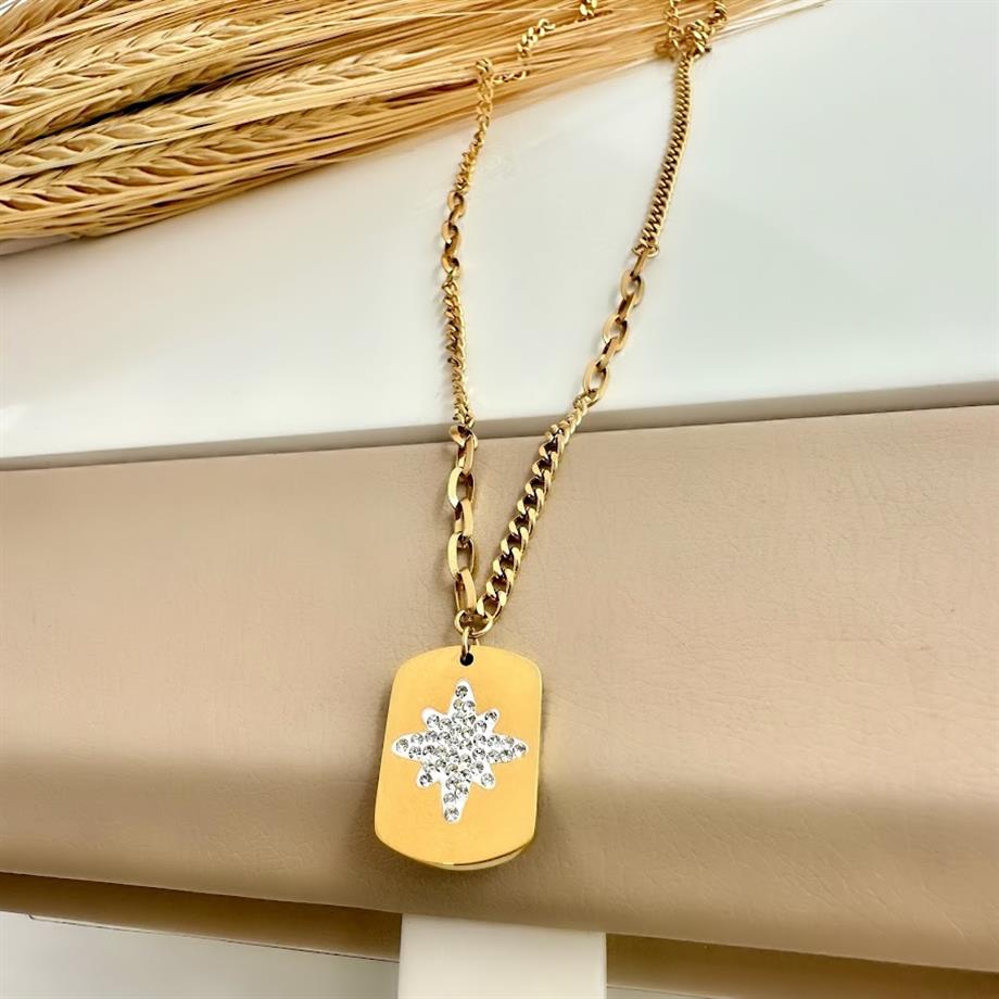 KUTUP YILDIZI ÇELİK KOLYE