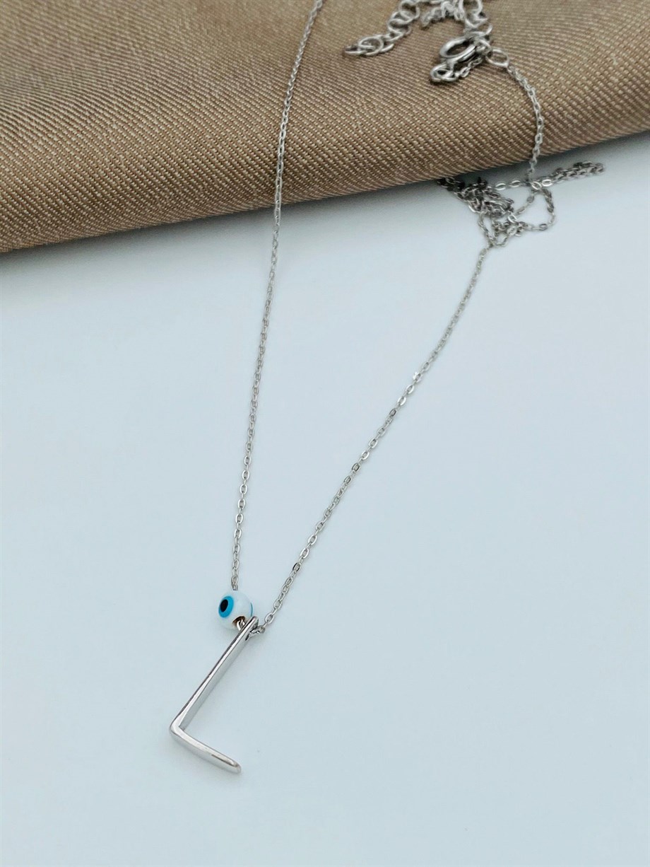 ''L'' HARFİ GÜMÜŞ KOLYE