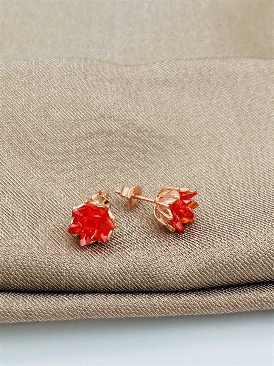 LOTUS ÇİÇEĞİ GÜMÜŞ KÜPE