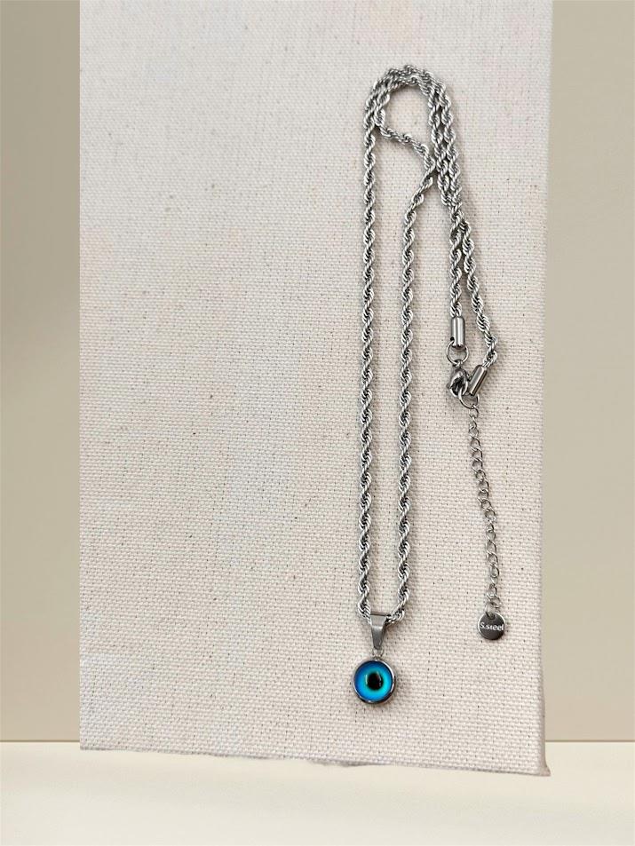 NAZAR BONCUK ÇELİK KOLYE