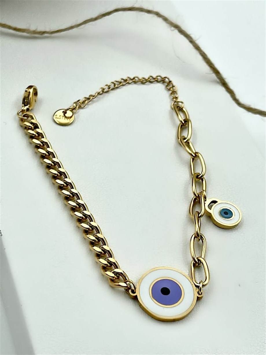 NAZAR BONCUKLU ÇELİK BİLEKLİK