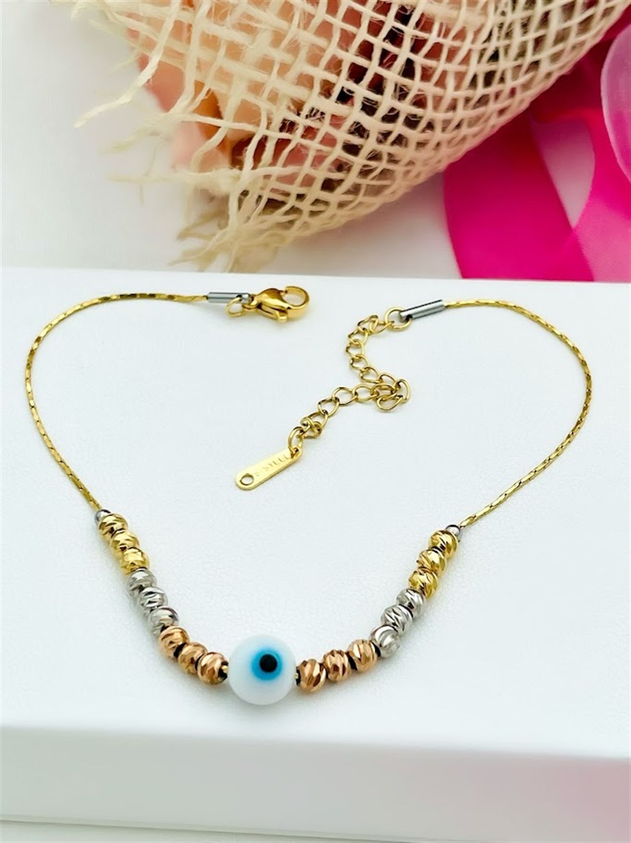 NAZAR BONCUKLU ÇELİK HALHAL