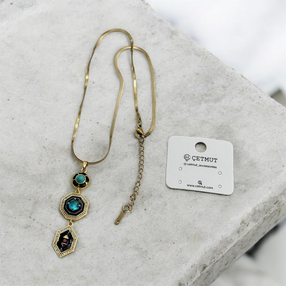 OTANTİK MODEL ÇELİK KOLYE