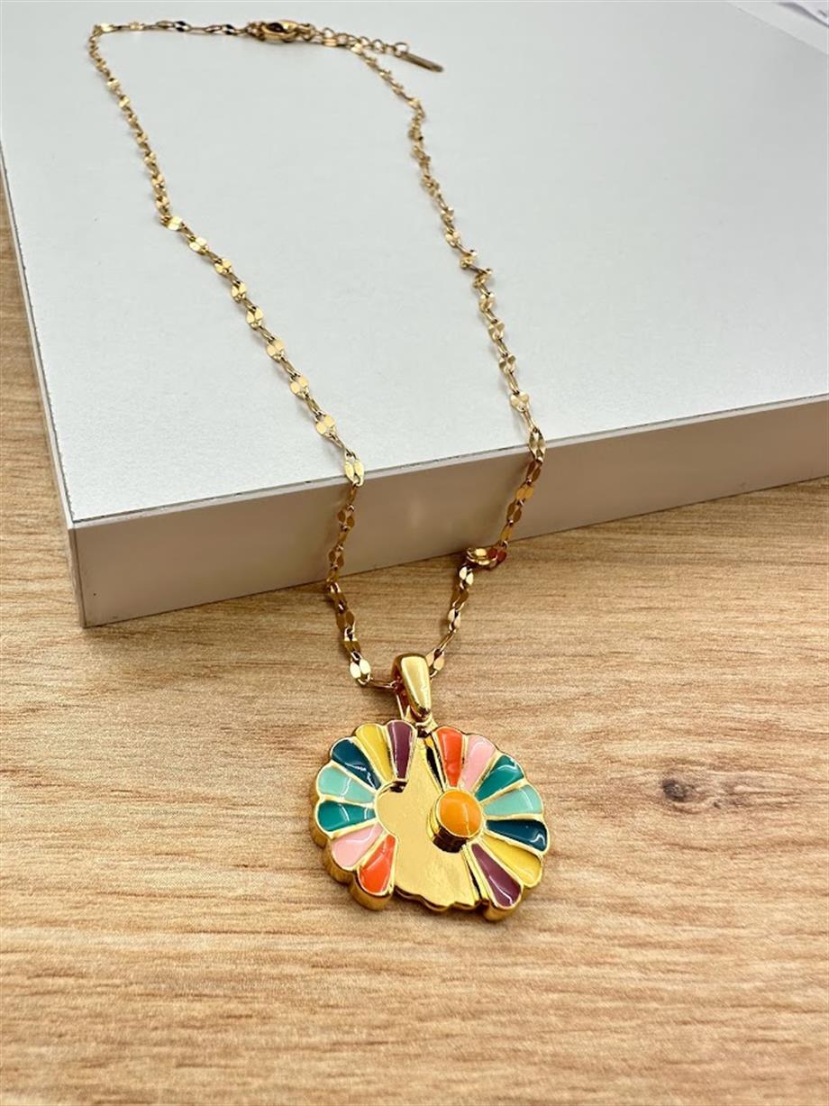 PAPATYA MODEL ÇELİK KOLYE