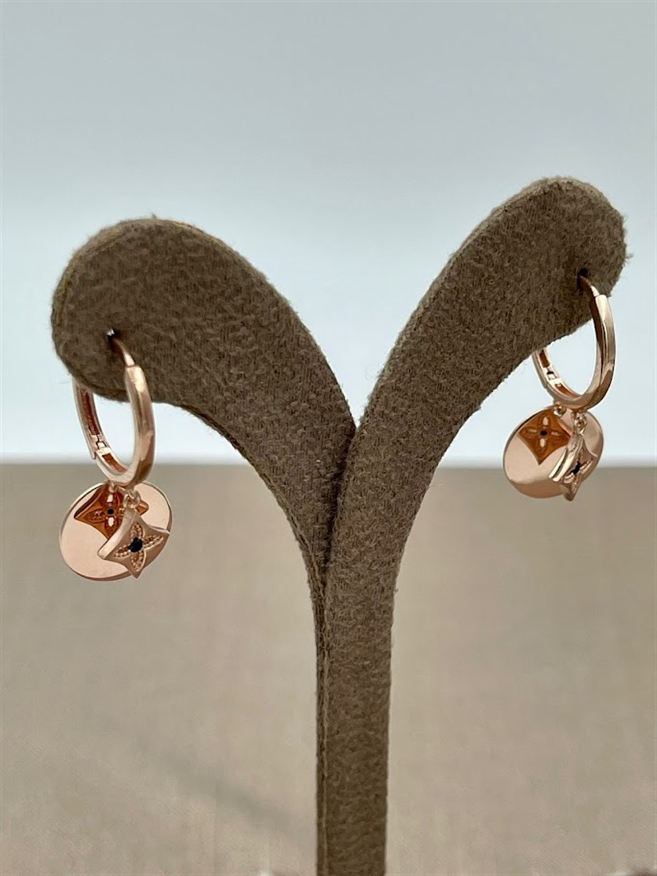 PLAKA MODEL GÜMÜŞ HALKA KÜPE