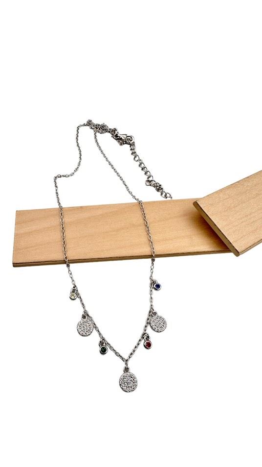 TAŞLI GÜMÜŞ KOLYE