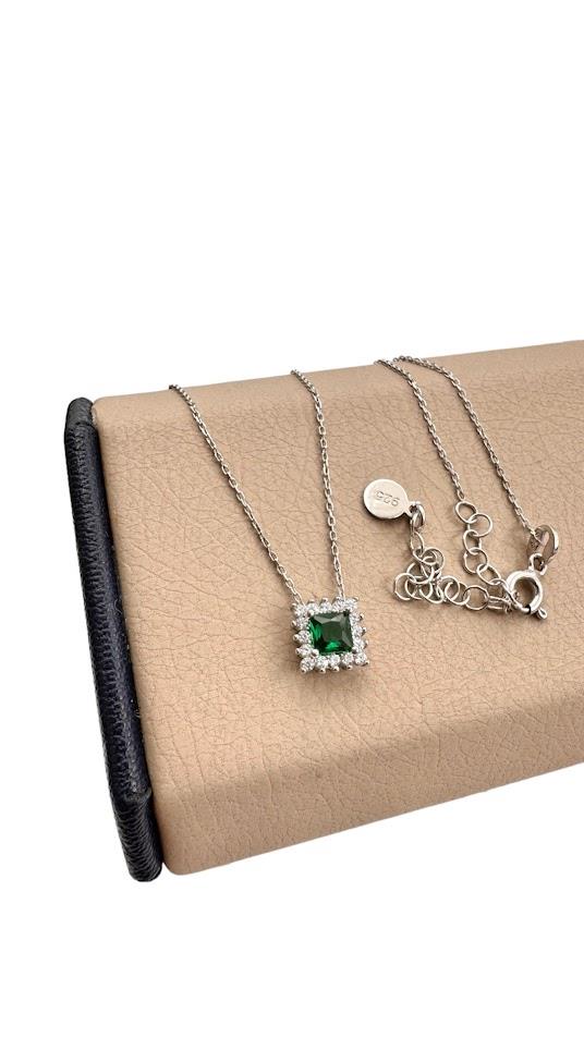 TAŞLI GÜMÜŞ KOLYE