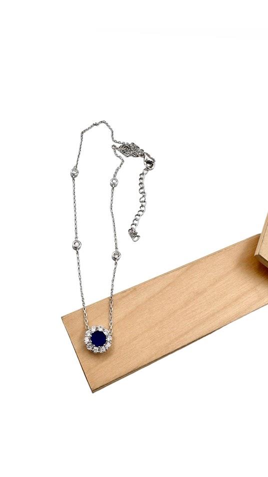 TAŞLI GÜMÜŞ KOLYE