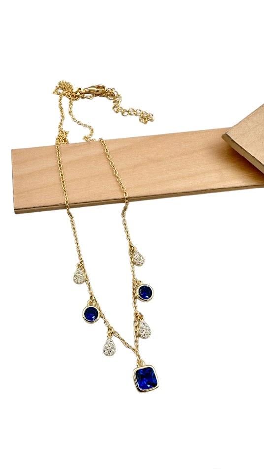 TAŞLI GÜMÜŞ KOLYE