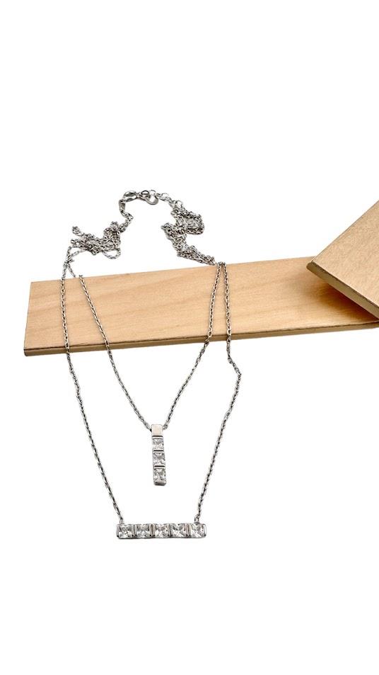 TAŞLI GÜMÜŞ KOLYE