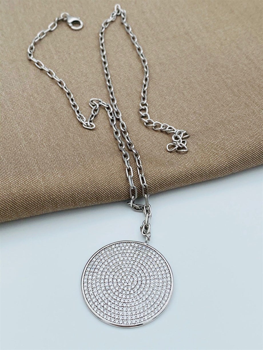 TAŞLI GÜMÜŞ KOLYE