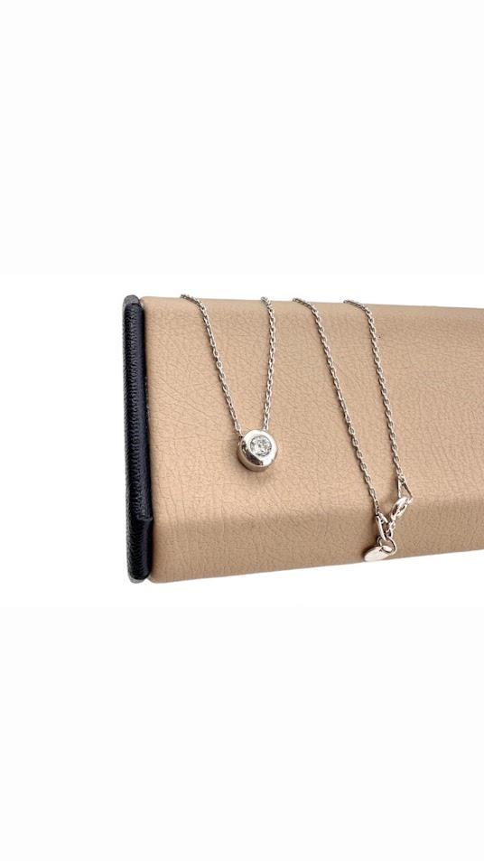 TEK TAŞ GÜMÜŞ KOLYE