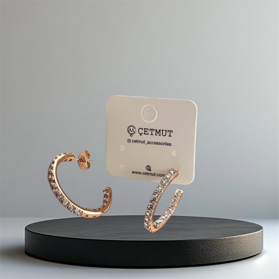 VIP TAŞLI HALKA KÜPE