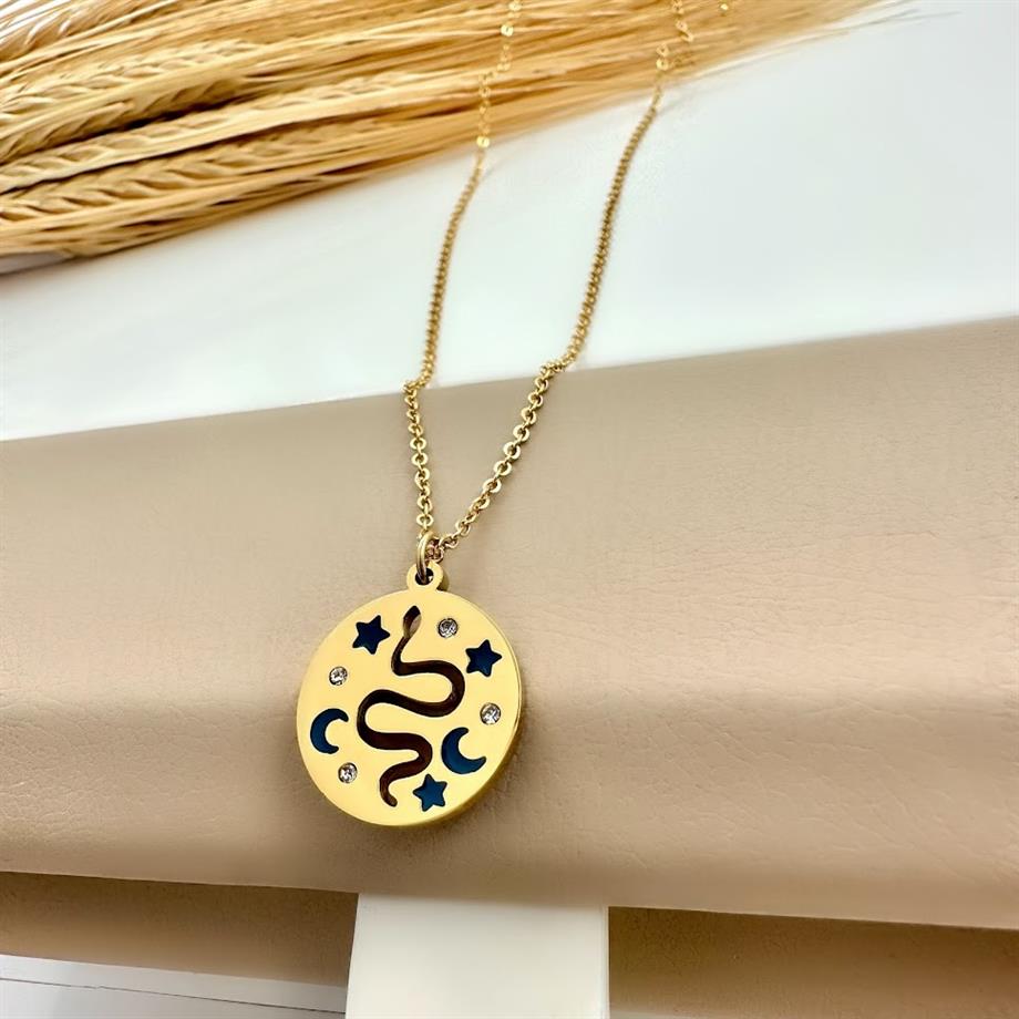 YILAN MODEL ÇELİK  KOLYE