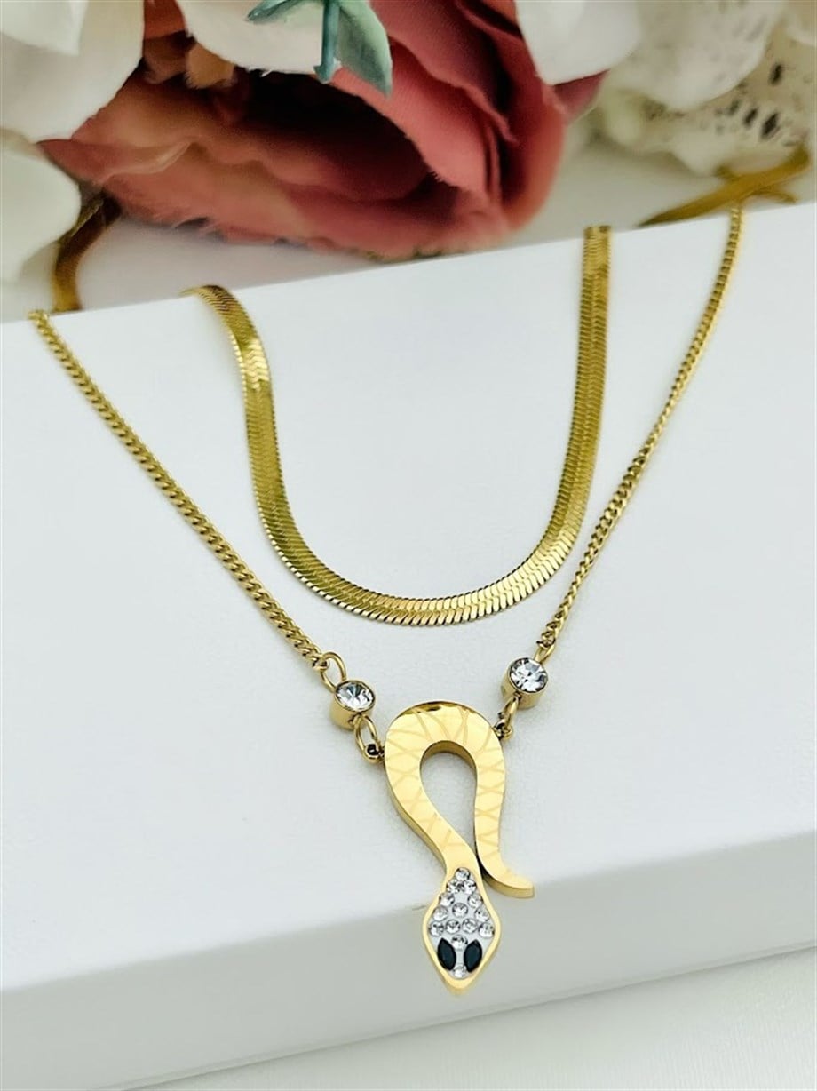 YILAN MODEL ÇELİK KOLYE